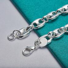 Pulsera con cadena en forma de nariz de cerdo chapada en plata para hombres y mujeres, joyería de moda para bodas y fiestas