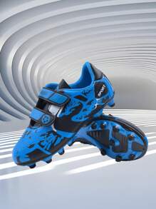 1 Pair PU Abrasion Resistant & Anti-Slip Children's Soccer Cleats, Suitable For Boys & Girls, Suitable For Daily Sports All Year Round
