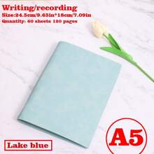 1/2/3 Libros, Cuaderno con tapa blanda desmontable, 60 hojas 120 páginas, estilo minimalista; Material suave, encuadernación espiral para reemplazo fácil, papel amigable con los ojos para escritura a doble cara, adecuado para oficina/escuela/vida diaria/cuaderno/bloc de dibujo, disponible en dos tipos de páginas, rayadas y en blanco.