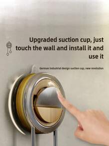 1/2pcs Suction Cup Hook, Wall Installation Without Punching, Metal Material, Strong Load-Bearing, Invisible Design, Easy To Install, Modern Style, Suitable For Bathroom, Home Decoration, Practical Hook Home Bathroom Decor Bathroom Organizer Summer