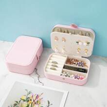 1pc,定制珠宝盒收纳盒,定制创意花朵图案加名字,戒指项链拉链珠宝盒,送给女孩、朋友和妈妈的礼物,精美珠宝盒,圣诞礼物,新年礼物,节日礼物,祝福礼物 - 彩色 - 查看 9