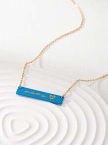 1 szt. List MAMA Bar Wisiorek Naszyjnik Prezent na Dzień Matki Naszyjniki Biżuteria Prezenty Dla Mamy