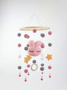 1 Piece Crib Bell With Sturdy Frame - Cartoon Rabbit Head Mobile Rattle - Newborn Photography Prop, Perfect For Baby Shower, Christening Gift, Holiday Decoration - Multicolor - View 8
