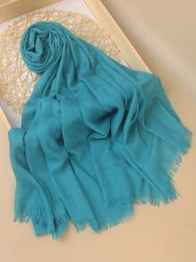 1条高品质纯色柔软透气粘胶纤维头巾，适合日常搭配长袍或连衣裙佩戴