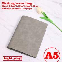 1/2/3 Libros, Cuaderno con tapa blanda desmontable, 60 hojas 120 páginas, estilo minimalista; Material suave, encuadernación espiral para reemplazo fácil, papel amigable con los ojos para escritura a doble cara, adecuado para oficina/escuela/vida diaria/cuaderno/bloc de dibujo, disponible en dos tipos de páginas, rayadas y en blanco.