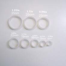 8pcs/Set Round Soft Clay Mold Set, Ceramic Handmade Circle & Star Shaped Molds For Jewelry Making, Earrings, Beads - White - View 3