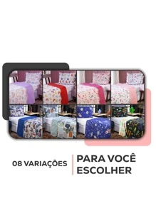 2-Piece Single Double-Sided Printed Teen Kids Bedspread Bedspread Kit With Pillowcase - Purple - View 6