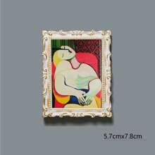 1 件世界著名绘画灵感冰箱贴 - 梵高自画像、向日葵、星夜、鸢尾花、麦田、柏树、毕加索之梦、树脂冰箱贴纸、旅行纪念品、家居装饰、送给朋友的礼物、荷兰纪念品、花瓶、咖啡壶、水果 - 多色 - 查看 16