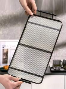 1 Piece Acrylic Lightweight Deluxe Tray With Metal Handles, Rectangular Twin Ear Tray, Tea Cup Storage Tray For Kitchen, Dining Room, Bathroom, Toilet Tank Top Decorative Storage Tray - Many - View 3