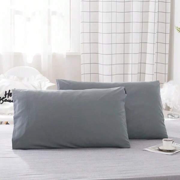 Funda de almohada para dormitorio, fundas de almohada suaves y cómodas, inserto no incluido, 2 uds.