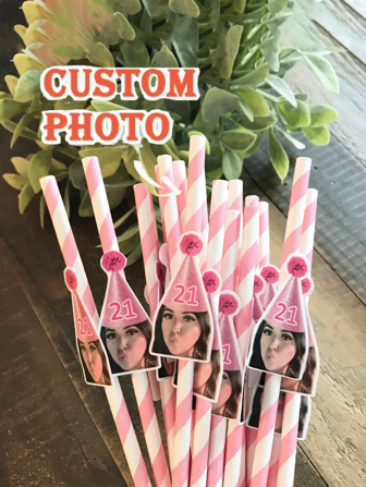 12pcs Customized Face Party Paper Straws, Bachelorette Party Personalized Face Straws, Customizable Age Birthday Party Face Straw Decors, Girlfriend Birthday Party Decor Gifts, Multi-Functional, Durable, Ornamental, Reusable, Exquisite, Stylish, High-Quality, Colorful, Modern, Custom, Ideal Gifts For Her, Tea Room, Home, Garden, Office, For Anniversaries, For Valentine's Day, For Mother's Day, For Birthdays, For Father's Day, For Graduation, For Weddings, For Housewarming, Warm Ambience, Autumn Home Refresh, Home Harmony