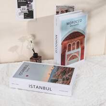 3/2/1 pieza Decoración de libro falso. Estilo de hogar de moda, nombre de ciudad internacional y construcción reconocida - Inspirado por diseñadores, cartón duro (no se puede abrir). Decoración ideal para sala de estar, decoración de escritorio y decoración de pared. Adecuado para muchos escenarios (decoración de habitación, decoración del hogar, decoración de dormitorio, decoración de sala de estar, decoración de oficina, decoración de baño / decoración de escritorio, gabinete de TV, lobby, estantería). Varios regalos festivos.