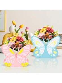 Set de 12 cajas de regalo con diseño de mariposa, decoración de mesa para boda, decoración central para fiestas, meriendas, Día de San Valentín, Día de la Madre (colores aleatorios)