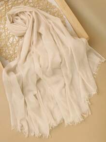 1pc High-Quality Solid Color Soft Breathable Viscose Headscarf, Suitable For Daily Wear With Robes Or Dresses - Multicolor - View 43