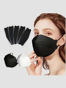 50pcs KN95 Disposable Face Masks: 4-Layer Breathable Safety Masks, Suitable For Men & Women - Protect Against PM2.5 And Respiratory Hazards, 95% Filtration Efficiency, 3D Fish Shape, Reusable, Pull-Up Closure, Low-Allergen Polypropylene Material