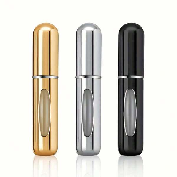 1/3pcs - Travel Perfume Spray Bottle, 5ml Portable Refillable Metal Spray Bottle, Leak Proof With Window, BPS Free, Perfume Dispenser Capsule, Suitable For Carrying - Multi-Color Back To School