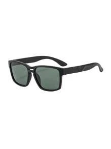 1pc Men's Square Double-Bridge Thick Frame Classic Personalized Stylish Retro Casual Daily Polarized Fashion Fashion Glasses