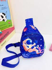 1pc Chest Bag, New Chest Bag, Lightweight Cute Cartoon Coin Purse, Astronaut Spaceman Casual Chest Bag, Suitable For Teenagers, Shopping And Travel Daily Use. - Multicolor - View 12