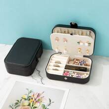 1pc,定制珠宝盒收纳盒,定制创意花朵图案加名字,戒指项链拉链珠宝盒,送给女孩、朋友和妈妈的礼物,精美珠宝盒,圣诞礼物,新年礼物,节日礼物,祝福礼物 - 彩色 - 查看 12