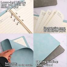 1/2/3 Libros, Cuaderno con tapa blanda desmontable, 60 hojas 120 páginas, estilo minimalista; Material suave, encuadernación espiral para reemplazo fácil, papel amigable con los ojos para escritura a doble cara, adecuado para oficina/escuela/vida diaria/cuaderno/bloc de dibujo, disponible en dos tipos de páginas, rayadas y en blanco.