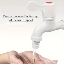 1 Stück delikater, dicker Kunststoff-Wasserhahn, Badezimmer-Waschmaschinen-Wasserhahn, abnehmbarer Garten-Wasserhahn, dicker PVC-Materialwasserhahn mit Anti-Explosion-Schutz