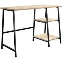 Escritorio Minimalista con Repisas – Escritorio Repisas Abiertas – Escritorio Moderno – Madera Ecológica MDP – Acabados en Melamina y Acero – Resistente, Funcional y Práctico