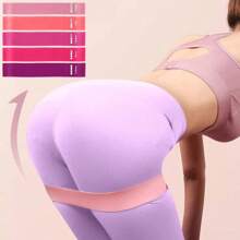 1 Pc Gradient Pink Resistance Bands Weight Strength Training Fitness Glute Booty Bands For Squat Leg Workout - Multicolor - View 7