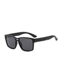 1pc Men's Square Double-Bridge Thick Frame Classic Personalized Stylish Retro Casual Daily Polarized Fashion Fashion Glasses