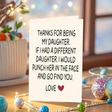 Funny And Creative Card For Daughter, Birthday Gift, Thank You Card, Gift Card, 5*7in With Envelope,Christmas - Camel - View 4