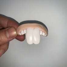 1 قطعة مجموعة أسنان مزيفة مضحكة ب- 8 أنماط، ألعاب مزحة ليوم الأبرياء، إكسسوارات هالوين، هدايا حفلات للأصدقاء، هدية عيد الحب