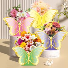 Set de 12 cajas de regalo con diseño de mariposa, decoración de mesa para boda, decoración central para fiestas, meriendas, Día de San Valentín, Día de la Madre (colores aleatorios)