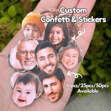 Custom Face Stickers & Photo Prints - Glossy Peel-Off Decals For Phones, Laptops, Water Bottles | Multiple Sizes/Shapes | Perfect Party Favors, Gift Tags, Personal Accessories Gifts Birthday Graduation,Graphic Print - Paper Only (non-sticker) - View 2