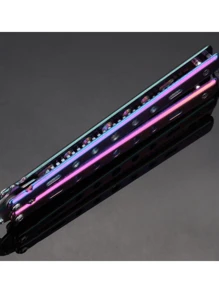 Butterfly Comb For Beginners, Stainless Steel Foldable Wide-Tooth Butterfly Shaker Comb, Portable Butterfly Comb For Men - Multicolor - View 4