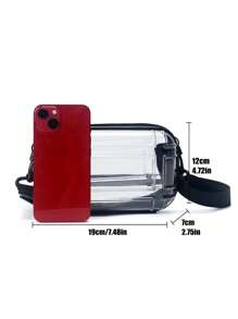 Men's Casual Versatile Commuter Shoulder Messenger Bag Laptop Case , Valentines Gifts - Clear - View 3