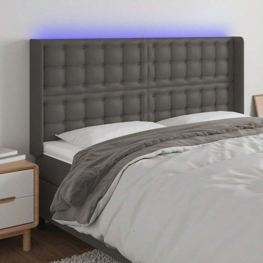 Tête de lit  Gris 147x16x118/128 cm
