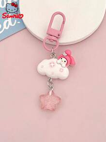 Sanrio Various Sanrio Cartoon Kuromi And Cinnamon Roll Key Chains, Cute Cloud Style Backpack Accessories, Romantic Gifts For Couple & Best Friends