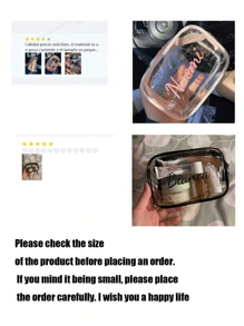 Personalized Makeup Bag, Beach Wedding Gift, PVC Transparent Makeup Bag, Toiletry Bag, Bridesmaid Gift, Summer Vacation, Bachelorette Party,Multi-Functional,Space-Saving,Letter,Striped,Exquisite,Stylish,Tidy,Contracted,Casual,Basics,Colorful,Leisure,Unique,Customized,Personalized,Custom,Ideal Gifts For Her,Girlfriend,Family,Friends,Her,For Anniversaries,For Weddings,For Graduation,For Birthdays,Bathroom,Multi-Functional,Ornamental,Letter,Solid Color,Exquisite,Stylish,Vintage,Modern,Colorful,Leisure,Basics,Casual,Soft,Unique,Customized,Personalized,Custom,Ideal Gifts For Her,Girlfriend,Her,Boyfriend,Friends,Customized Makeup Bags,Street Casual Chic