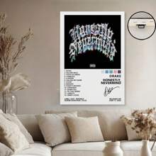 Framed DrakePoster Honestly, Nevermind Music Album Cover Poster Posters For Room Canvas Wall Art Bedroom Decor, Creative Home Decoration, High Quality Decorative Posters, Dormitory, Gym, Bar, Cafe, Arcade, Room Living Room Wall Decoration Painting, Perfect Gift