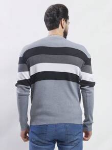 Winter/Men's Sweater Cold Jacket/Cold Sweater/Non-Embroidered Coat/Round Collar 5Colors - Light Grey - View 4