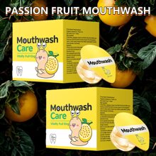 16pcs Passion Fresh Fruit Cool Mouthwash Sterilize And Remove Bad Breath 0 Alcohol Family Pack Lasting Fragrance Fresh Breath Easy To Use - Ideal For Adult Parties, Holiday Gifts, - 百香果香氣 - 查看 1