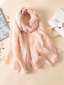1 chiếc khăn choàng nữ màu trơn, chất liệu jacquard, thời trang và thanh lịch, có thể dùng làm khăn trùm đầu, khăn choàng hàng ngày/buổi tối, khăn che nắng khi đi du lịch và quà tặng ngày lễ. - Nhiều màu - Xem 4