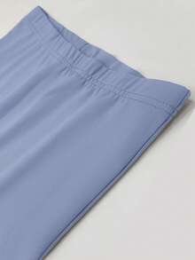 XLLAIS 2024新款性感紧身喇叭裤 高腰弹力运动休闲浅蓝色裤子 新年度假装 - 淺藍色 - 查看 6