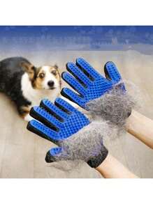 1 par de guantes para el aseo de mascotas - Cepillo suave para desenredar, apto para perros y gatos - Masajea y estimula la circulación - Fácil de usar y limpiar - Multicolor - Ver 7