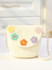 1pc Kids Cute Flap Cover Adjustable Shoulder Strap Crossbody Bag, Suitable For Snacks & Coins, Daily Use - Clamshell Bag - View 5