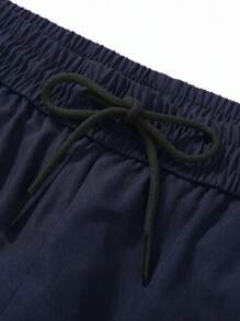 1pc Men Drawstring Waist Loose Sports Pants, Solid Color Casual Trousers, Spring/Summer, Lightweight, Breathable, Quick Dry Workout Sweatpants, Suitable As Gift For Boyfriend