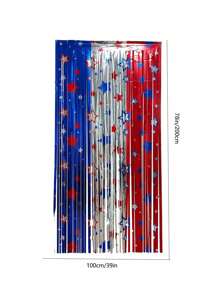 4th Of July Decorations,1/2/3 Packs Red White And Blue Tinsel Foil Fringe Curtains,Independence Day Photo Booth Backdrop,America Star Metallic Door Streamers For Patriotic Party Memorial Day Labor Day - Multicolor - View 3