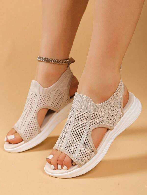 Women's Floral Hollow-Out Mesh Casual Sports Sandals (Floral Pattern Random)