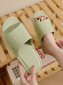 Women's EVA Slippers, Comfortable Indoor Casual Shower House Slippers, Lightweight Soft Sole, Suitable For All Seasons - Green - View 2