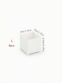 1/2/3/4pcs Square Desktop Mobile Phone Stationery Miscellaneous Storage And Organizing Box