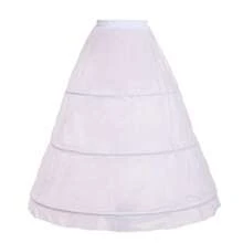 Váy lót nữ, váy xếp tầng, váy midi dáng chữ A co giãn, thích hợp cho đám cưới, dạ hội, váy cô dâu, mùa thu. - trắng - Xem 1